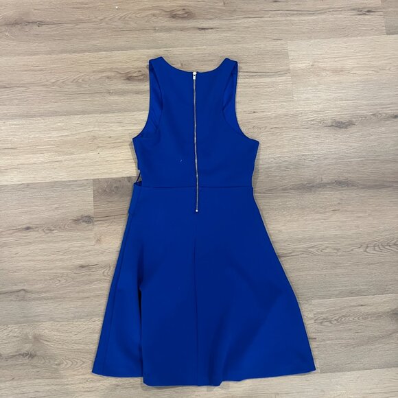 Solid Blue Express Cutout Dress Sleeveless Size 4 - Picture 5 of 5
